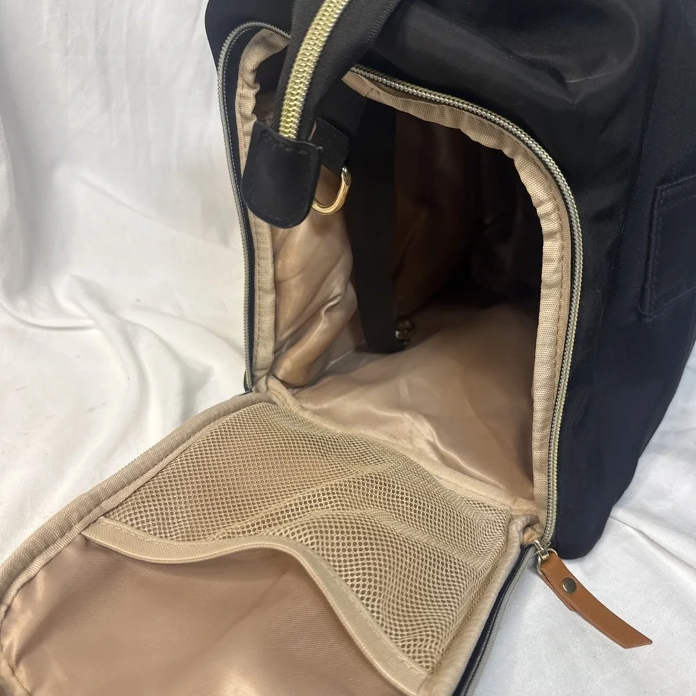 Mommore Baby Bottle Diaper Large Travel Stroller Bag Unisex Black Brown Classic